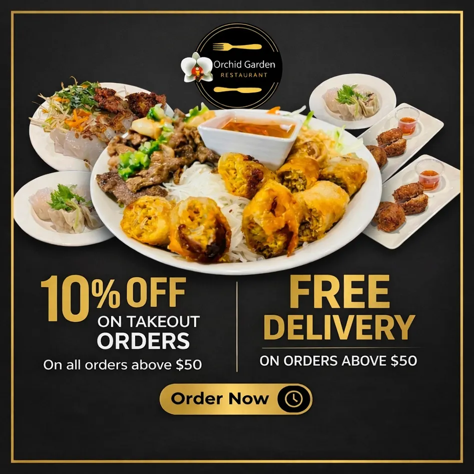Orchid Garden Asian Food Restaurant Special Offer - Order Vietnamese & Chinese Food in Saskatoon