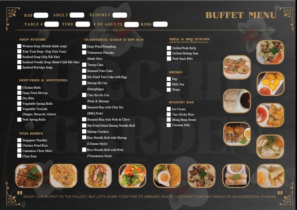 Buffet Menu